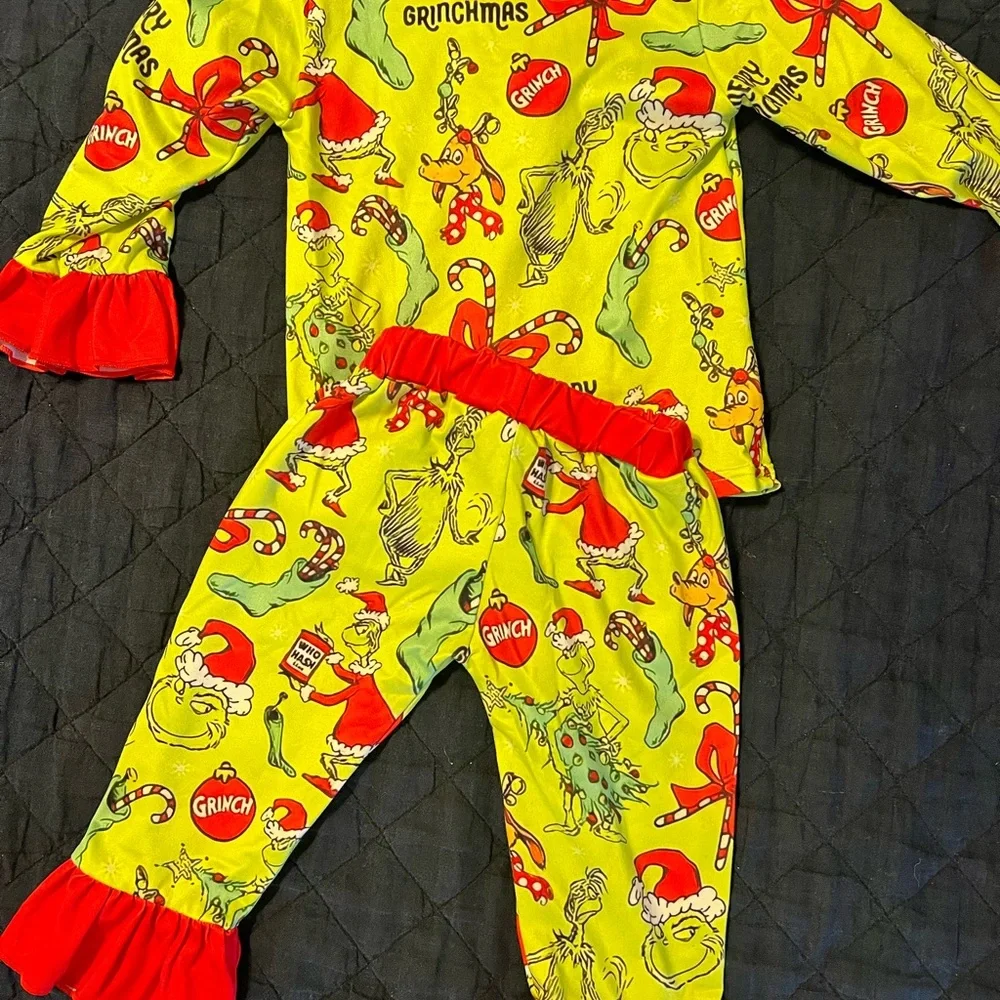Merry Grinchmas Kids Pajama Set 6-12 months